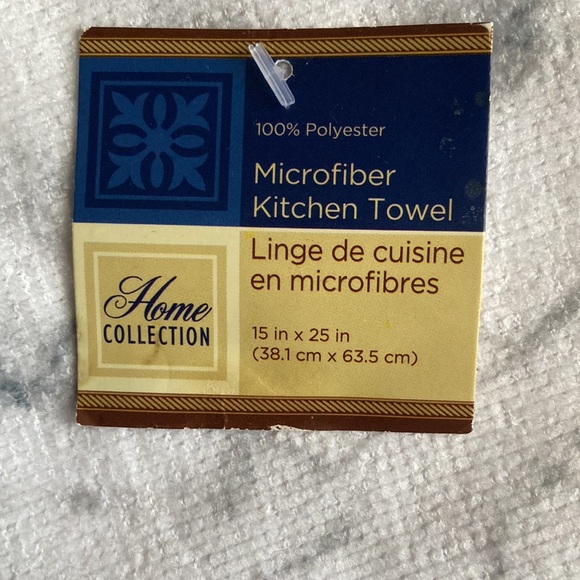 NWT🌟HOME COLLECTION💫 Gray/White Marble Tea Towel | Kitchen Towel - Picture 4 of 5